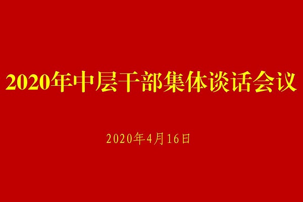 威斯尼斯人wns888入口中国开展2020年第一次中层干部集体廉政谈话